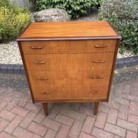 Mid Century Teak and Mahogany Chest of Drawers
