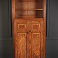 Rare Slim Burr Walnut Cupboard