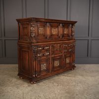 Walnut &amp; Mother Of Pearl Inlaid Sideboard Dresser