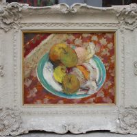 Margaret Thomas (British 1916-2016) Modernist still life with fruits