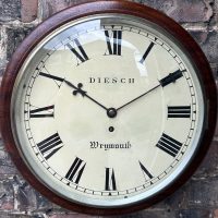 Awesome Victorian Single Fusee Dial Clock &#8211; ca 1890