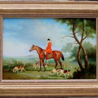 Fox Hunt Scene by Benjamin Lander (British 20th cent.)