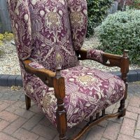 Arts &amp; Crafts Wingback Armchair c1895