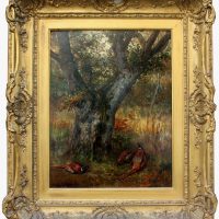 David George Steell (Scottish, 1856 – Edinburgh – 1930) Pheasants in the forest