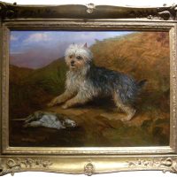 Martin Theodore Ward (British, 1799 – 1874) Yorkshire terrier and his trophy