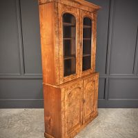 Victorian Walnut Glazed Bookcase