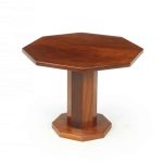 Art Deco Solid Walnut Octagonal Table