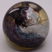 Caithness Glass 50th Golden Moon Crystal Paperweight