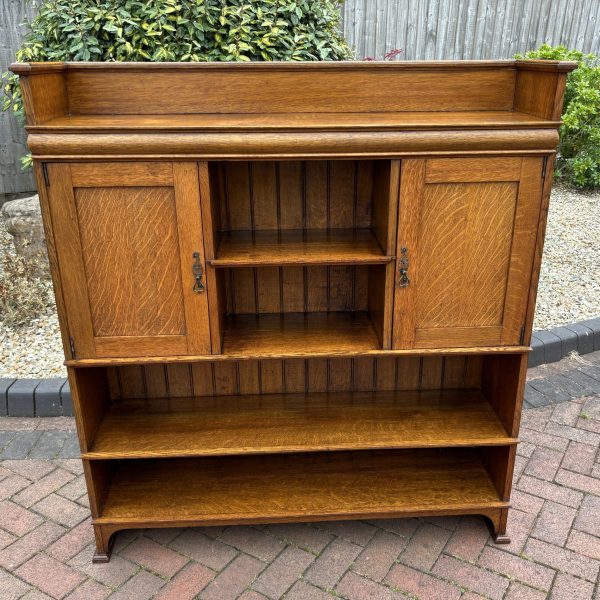 Arts &amp; Crafts Oak Bookcase c1900