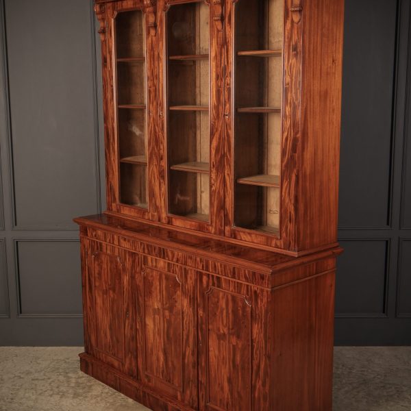 Superb Victorian Mahogany Glazed Bookcase