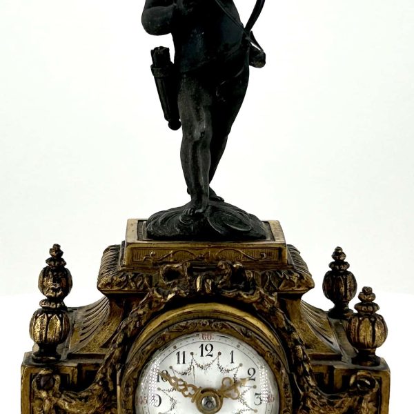 Beautiful French Miniature Cherub Figural Mantel Clock – Ca 1890