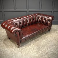 Victorian Buttoned Leather Chesterfield Sofa