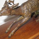 c.1880 Antique Vienna Cold Painted Bronze &#8220;Running Stag&#8221; Paper Clip