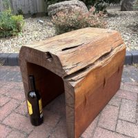 Rustic Hollowed Log Seat / Table