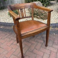 Arts &amp; Crafts Oak Desk Chair