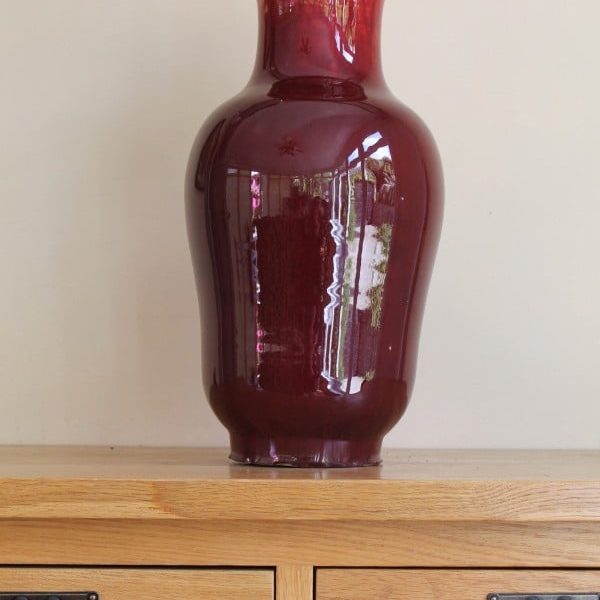 Qing dynasty Chinese Sang de boeuf vase. No 2 of 2 available