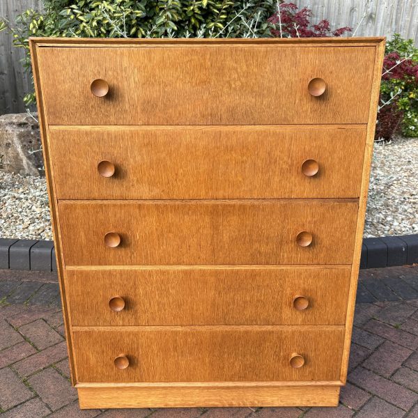 Mid Century Meredew Oak Chest of Drawers