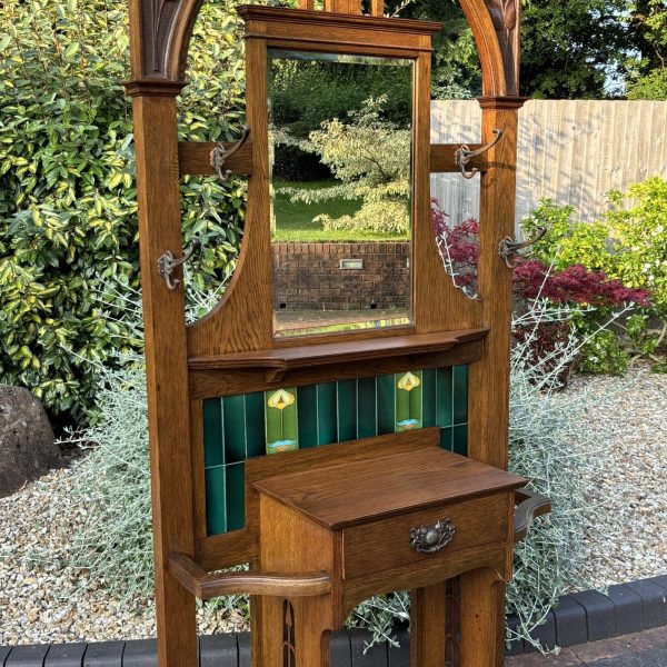 Harris Lebus Arts & Crafts Oak Hallstand