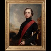 19th Military Officer Oil Portrait William J Kempton 99th Lanarkshire Regiment Of The Foot