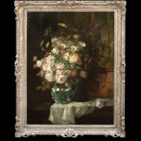 Still Life Flower Painting By Konstantin Stoitzner 1863-1934 19th Florrel Portraits