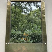 Arts &amp; Crafts Brass Wall Mirror