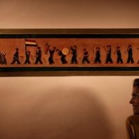 Amusing Dutch Brassband/Fanfare Type Of Jigsaw Woodwork Relief Painting.