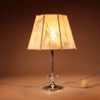 Interesting Pair Of Italian Carved Wood With Original Polychrome Table Lamps.