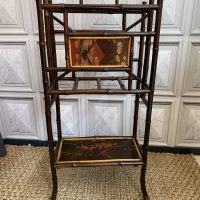 ANTIQUE BAMBOO CANTERBURY / MAGAZINE RACK