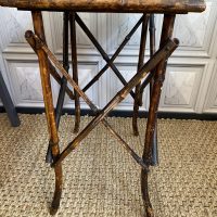 ANTIQUE BAMBOO SIDE TABLE . VICTORIAN/ EARLY EDWARDIAN