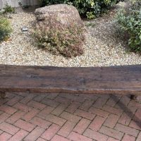Large 19th Century Oak Pig Bench
