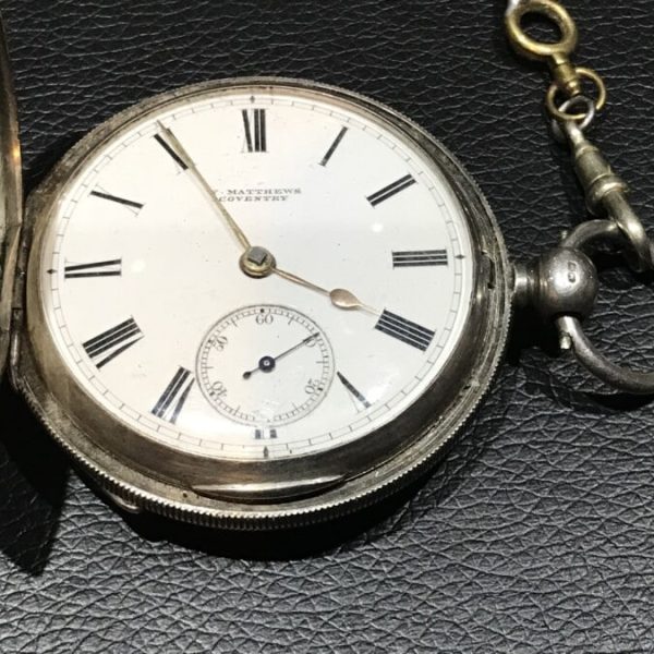 Pocket watch Coventry Maker Solid silver Chester hallmark Full Hunter case