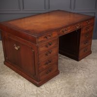 Rare Large George III Mahogany Partners Desk