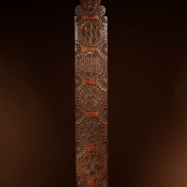 Wedding Love Gift Very Fine Chip Carved Oak Dutch mangling Board 18th/19th Century.