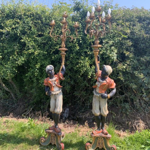 Pair Of Antique Blackamoor Figures