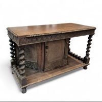 19th Century Gothic carved Oak Buffet /side Table