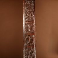An Oak Early Very Finely Chip Carved Dutch Mangle Board. Circa 1800.
