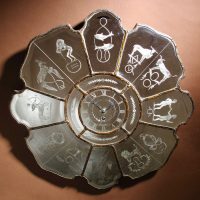 A very interesting and rare art deco mirrored wall clock.