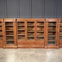Impressive Large Pollard Oak Library Bookcase
