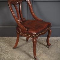 Mahogany &amp; Leather Library Desk Chair