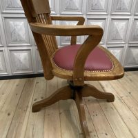 Antique Oak late Victorian/early Edwardian revolving office chair