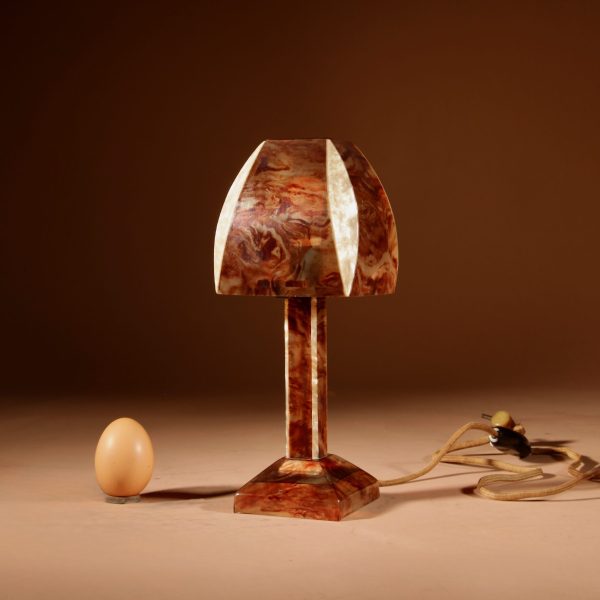 Art Deco Very Rare And Very Complete Celluloid Small Table Lamp. 