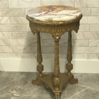 Wine Table 19th French Round Onyx Top