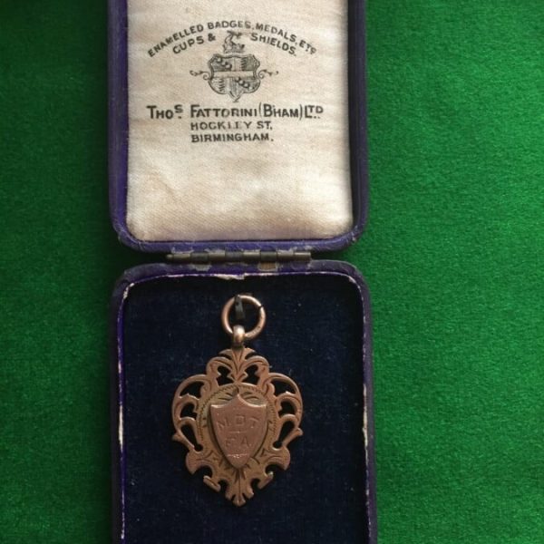1904 MDT FA football medal 9k gold