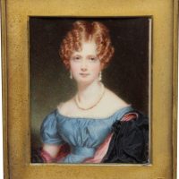 William John Newton (1785 – 1869) Portrait miniature of Mrs. Jenkind