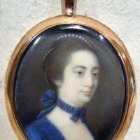 Gustavus Hamilton (1739 – 1775) Portrait miniature of the artist`s sister Elisabeth Hamilton