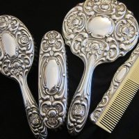 Vintage German Silver Hallmarked 835 Dressing Table Set