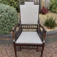 Aesthetic Movement Walnut Armchair c1890