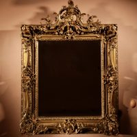 Louise Quinze XV Style Very Impressive Original Gilded Wood And Gesso Mirror, Circa 1900.