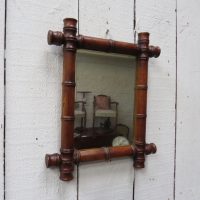 Antique French Faux Bamboo Mirror