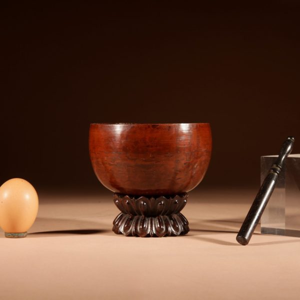 Interesting Complete Copper/Brass Set Of A Mini Japanese Buddhist Chanting Bell (Singing bowl)